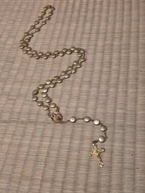 Gold Painted Rosary